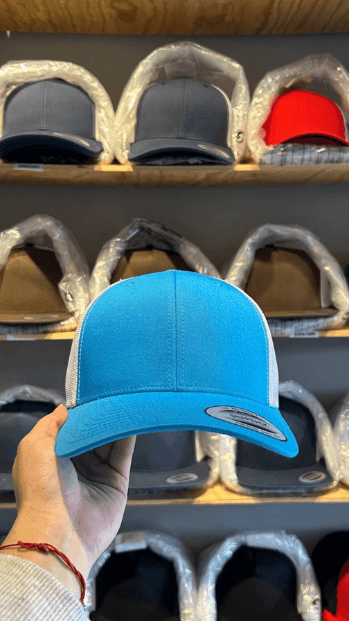 Flexfit Yupoong 6606 - Aqua/Blanco