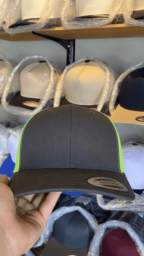 Flexfit Yupoong 6606 - Charcoal/Verde