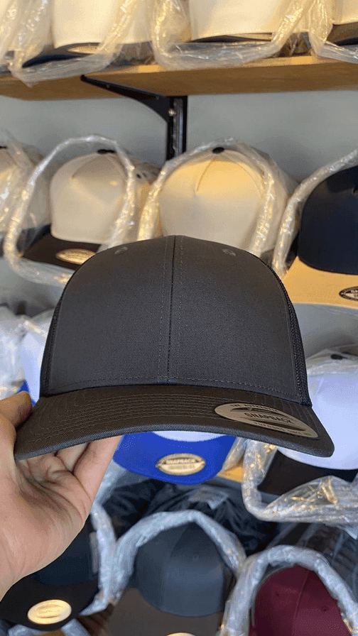 Flexfit Yupoong 6606 - Charcoal/Marino