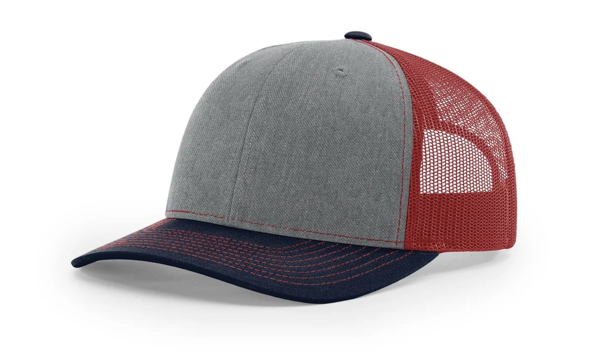Richardson 112 - Heather Grey/Cardinal/Navy