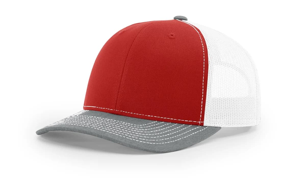 Richardson 112 - Red/White/Heather Grey