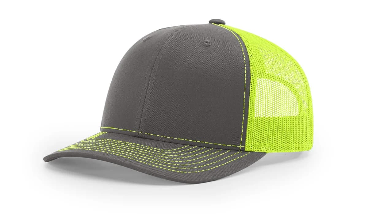 Richardson 112 - Charcoal/Neon Yellow