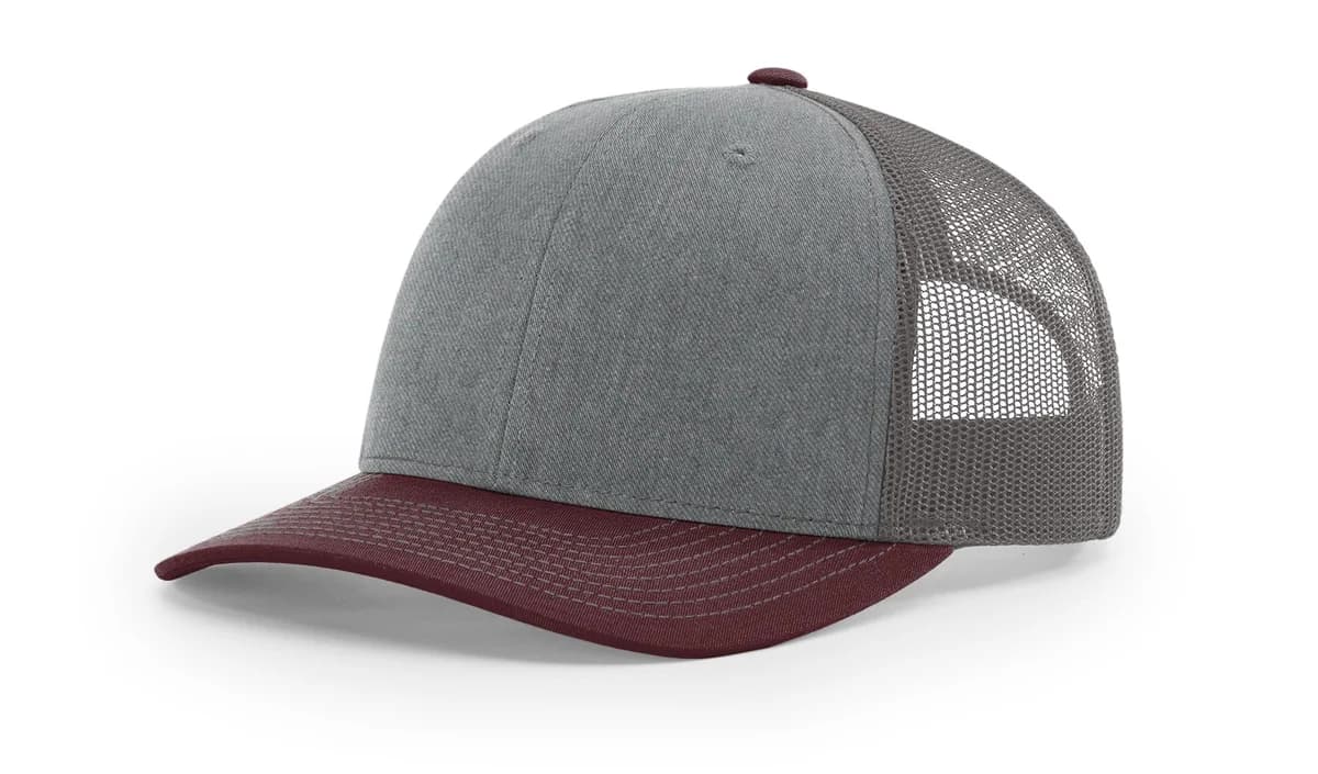 Richardson 112 - Heather Grey/Charcoal/Maroon