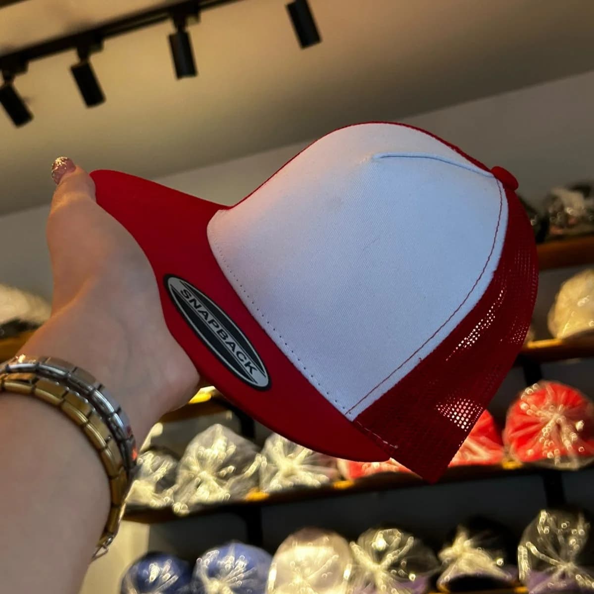 Waycaps TC - WHITE/RED MALLA PLANA