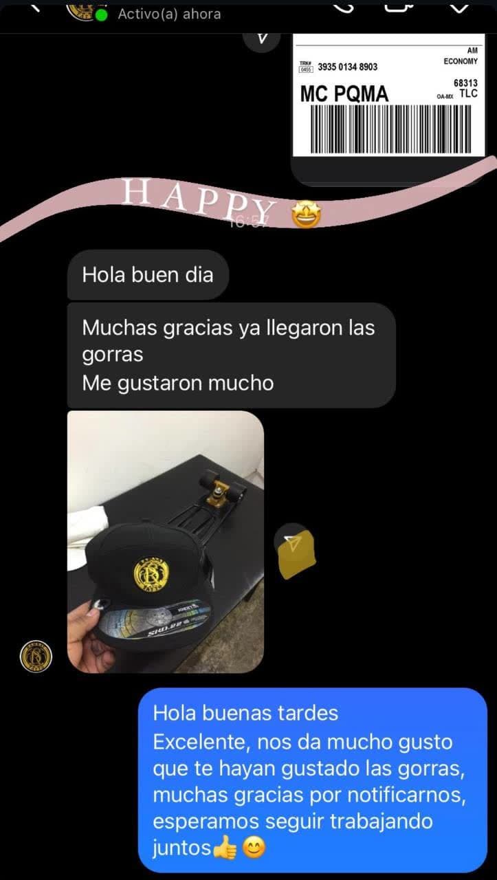Referencia de cliente — comentario real recibido por WhatsApp