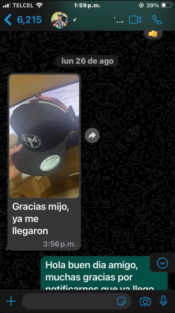 Referencia de cliente — comentario real recibido por WhatsApp