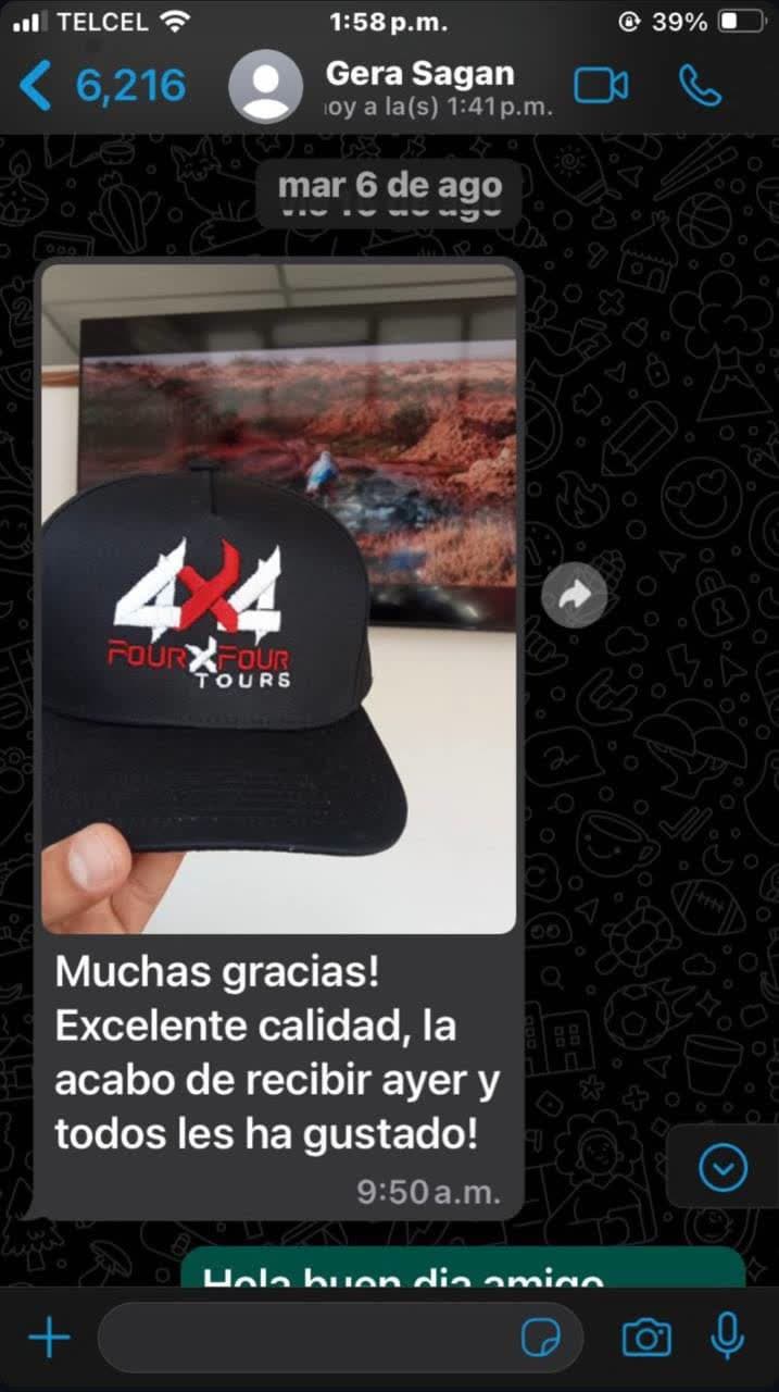 Referencia de cliente — comentario real recibido por WhatsApp
