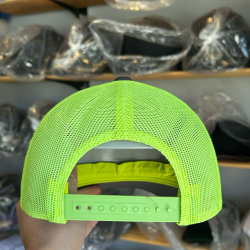 Yupoong 6606 Charcoal / Neon Green