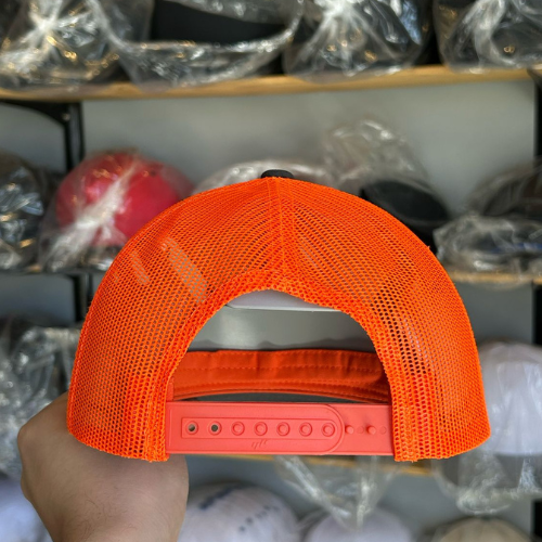 Yupoong 6606 Charcoal / Neon Orange