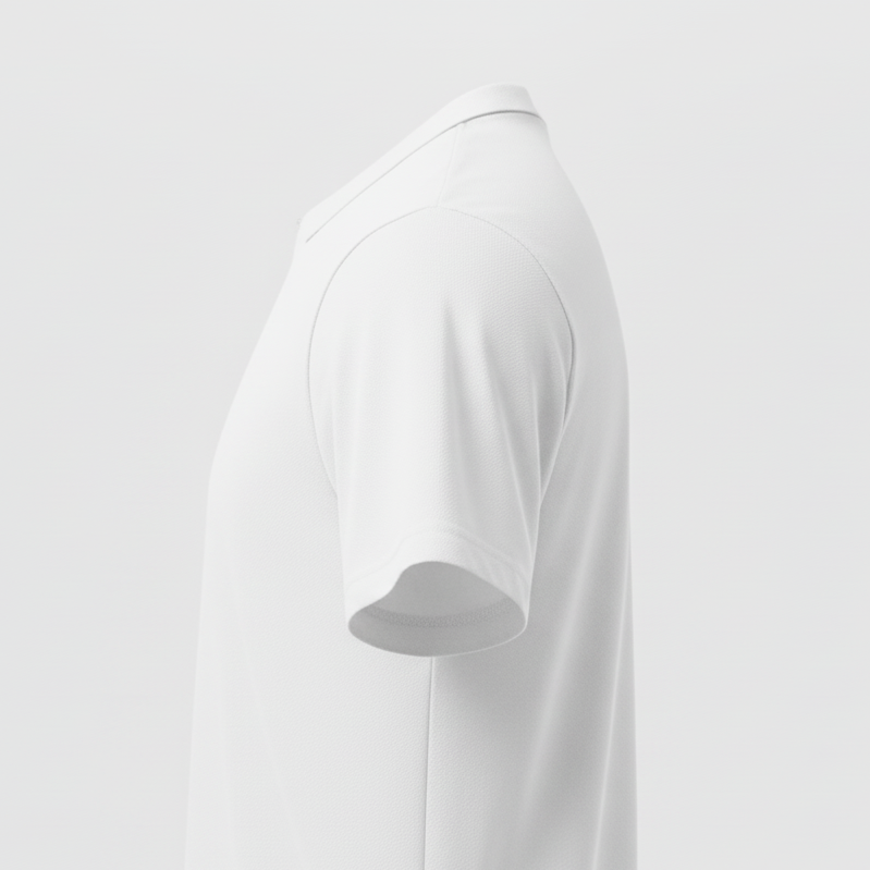 Playera Cuello Redondo Manga Corta  · 100% Algodón · Blanco