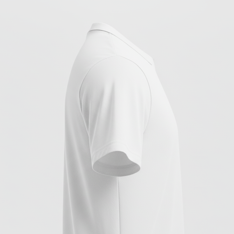 Playera Cuello Redondo Manga Corta  · 100% Algodón · Blanco